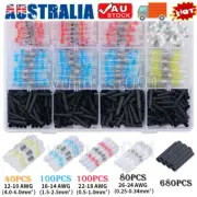 1000PCS Self-Solder Seal Wire Heat Shrink Butt Splice Connector Terminals w/Case