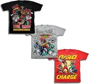 Power Rangers Boys' Super Dino Charge 3 Pack Tee Bundle