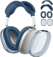 OKCSC TPU Case Cover for AirPods Max Headphones, Accessories Soft TPU Protector,Ear Pad Case/Ear Cups/Headband Cover for Apple AirPods Max New Blue