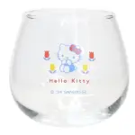 小禮堂 三麗鷗 HELLO KITTY 圓形透明玻璃水杯 (鬱金香)