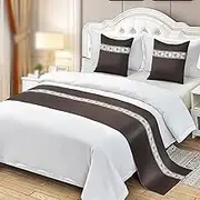 Hotel Home Bed Runner Scarves Modern Durable Bedspread Protection Jacquard Bed Scarf King Size Bedroom Bed Towel Bedding Coverlets Decoration,C-50 * 240CM