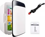 Mini Fridge, 10 Liter Portable Cooler Warmer, AC/DC Skincare Fridge, Stylish Look Compact Refrigerator, Lightweight Beauty Fridge, for Bedroom Office Car Boat Dorm Skincare Cosmetic Medicine,Black