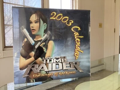 HTF Tomb Raider Calendar 2003 Lara Croft Vintage Gaming Decor - NEW SEALED
