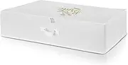 Wedcova UK White Personalised Large Wedding Dress Storage Box Breathable Bridal Dress Clothes Under Bed Keepsake Storage Box with 10 Acid Free Tissue Papers