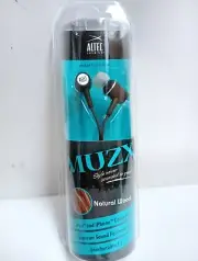 (1)Altec Lansing in-ear Muzx Natural Wood Color _Styled Ear Buds