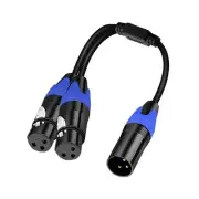 1 Piece 1 Male to 2 Female XLR Cable 3Pin Mic Adapter Cable Y-Splitter1961