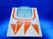 Hot Wheels Redline ( BREAKAWAY BUCKET GLASS + ORANGE DECAL SET