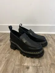 NEW Dr Martens X Wednesday Black Corran Loafers With Removable Strap Size 7