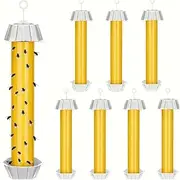 Xuegier Fly Stick Sticky Fly Traps for Indoors and Outdoor 15Pack Trap All Flies. Sticky Fly Traps for Outdoor Fly Catchers Reusable Durable Easy to Use