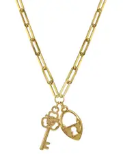 Rachel Reinhardt 14K Over Silver Paperclip Chain Necklace
