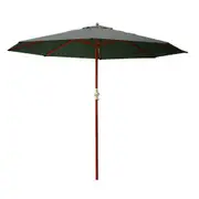 Outdoor Umbrella 3M Pole Umbrellas Stand Sun Beach Garden Deck Charcoal