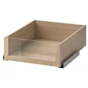 KOMPLEMENT Drawer with glass front, white stained oak effect, 50x58 cm