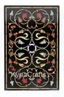 Rectangle Marble Dining Table Top Semi Precious Stone Inlay Work Cafetria Table