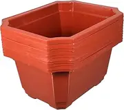 DOITOOL 10pcs Flowerpot Plastic Flower Pot Planter Container Outdoor Planter Pot Plant Saucers for Outdoors Bonsai Training Pots Hanging Planter Gardening Accessory Large Flower Pot Indoor