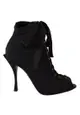 Dolce & Gabbana Black Stretch Short Ankle Boots Shoes