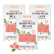 Hard Wax Beads, 300g Pink Rose Hair Removal Wax Beans for Sensitive Skin, Mul...