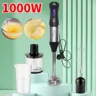 1000W Stainless Steel Portable Stick Hand Blender 4in1 Mixer Food Processor Set