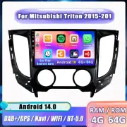 For Mitsubishi Triton 2015~2021 Car Stereo GPS Head Unit Android 14 Car Play DSP
