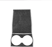 ATATNK Compatible for Dodge Caliber 2007 2008 Carbon Fiber Accessories Car Interior Rear Cup Holder Panel Trim Sticker Decoration(Set Black)