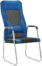 Ergonomic Chair Mesh Cloth Office Chair Chair Modern Arc Backrest Household Computer Chair, Breathable Lumbar Support (Color : Blue)