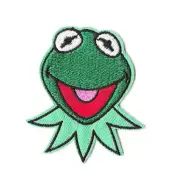 KERMIT THE FROG Iron on Patch Embroidered Badge Motif Cartoon Sew PT40