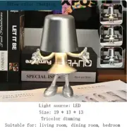 Touch Desk Lamp, Study Room, Bedside Lamp, Decorative Lamp USB Charge Silver K