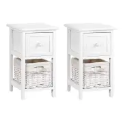 2 PCS Bedside Table - White