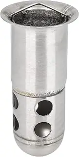 F FIERCE CYCLE 60mm Universal Motorcycle Exhaust Pipe Baffle Muffler Can Baffle Silver Tone