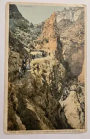 Antique Postcard Jacob's Ladder, Bright Angel Trail, Grand Canyon, Arizona F1