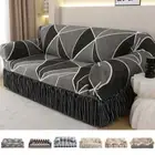 1/2/3/4 Seater Printed Sofa Skirt Cover Elastic Armchair Covers for Living Room