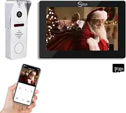 WiFi Video Doorbell Apartment Intercom with 1080P Video Entry Doorphone Door Camera (Wired),7 Inch Touch Monitor System,TUYA WiFi Smart Home Video Intercom Door Phone Kits for Villa Home