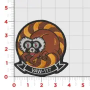 4" NAVY VAW-117 LEMUR FRIDAY FIXED WING SQUAD GITD HOOK & LOOP EMBROIDERED PATCH
