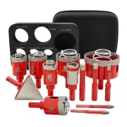 Diamond Core Drill Bit Set - Diamond Hole Saw Kit for Porcelain Ceramic Tile ...