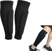 TuoYi 2 Pieces Soccer Shin Guards, Flexible Shin Guards Soccer Youth & Adults, Lightweight & Comfortable
