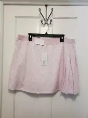 NWT Lady Hagen Pink Seashells Print Side Pleated Skort Size XXL/16/18 Women's