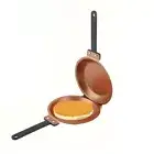 Round Flip Frying Pan Non-stick Muffin Pan Omelet Pan Pancake Maker Bread