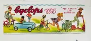 NEW Cyclops Toys tin metal sign