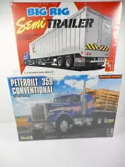 Revell Peterbilt 359 / AMT Trailer Combo 1:25 Scale Model Kits New Sealed