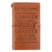 To My Son Leather Journal Gift from Mom, Son Christmas Birthday To Son