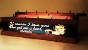 LIGHTED 18 BEER Tap handle display "GET ME A BEER BITCH! " BAR SIGN