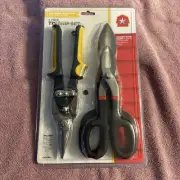 3 Pack Tin Snips, 10 Inch Aviation,10 Inch & 8 Inch Tin Snips Metal Cutting