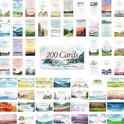 Gethelud 200 PCS Bible Verse Cards, 60 Delicate Designs Mini Prayer Cards Water-color Style Motivational Inspirational Quote Cards for Religious Christian Women Woman
