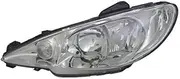 Headlight Left side headlamp driver side headlight assembly projector front light car lamp car light compatible with Peugeot 206 2006 2007 2008- VP2369L