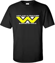 [Fools Gold T-shirts] Weyland Yutani Corp Alien 80s Movie Black T-Shirt