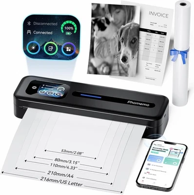 Phomemo Upgraded Portable Printer with Touchscreen - M832D