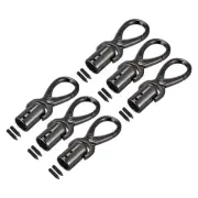 0.47" Cord End Cap Terminator Cord Finding for Tassel Jewelry Making 6Pcs Black