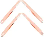 4Pcs Stainless Steel Eyebrow Tweezers for Removal Professional Brow Shaping Tools with Comb for Effortless Grooming and Touch Ups Finish
