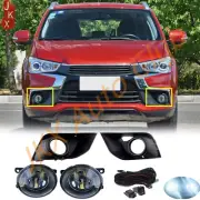 LED Fog Light+Covers+Wires Switch For Mitsubishi Outlander Sport ASX RVR 2016-18 (for: Mitsubishi)