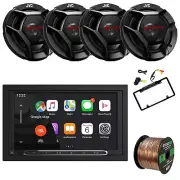 JBL 2-DIN Bluetooth Receiver, 4x 6.5" 300W Max Speakers, Backup Rearview Camera