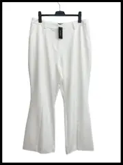 NWT CITY CHIC Luna Ivory Flared Split Hem Dress Pants Plus Size 16 RRP $129.95